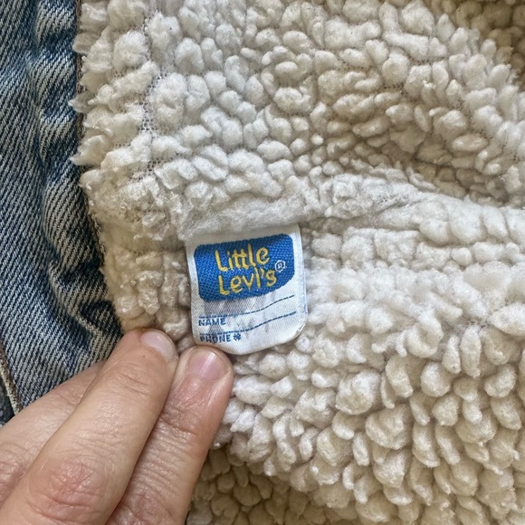 Vintage orange tab Little Levi’s Sherpa lined denim jacket 2T - Picture 7 of 14